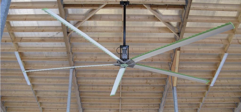 Ventiladores HVLS en pabellones deportivos